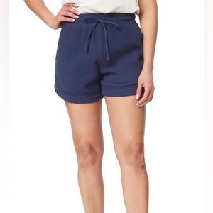 C&C California Deacon Navy Blue Drawstring Cotton Gauze Shorts -Size Large